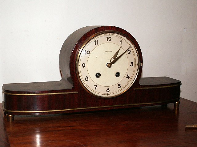 Vintaged Junghans German Mantel Chime Clock w/ Unique Amplification Mechanism!